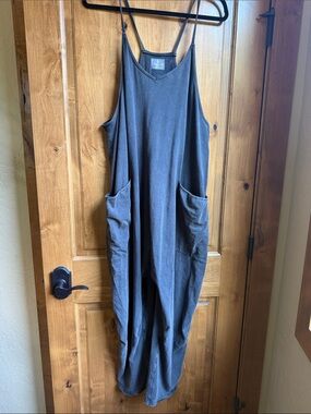 FP Movement by Free People washed black hotshot onsie